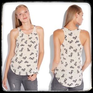 Lucky brand, Motorcycle sheer Blouse XS